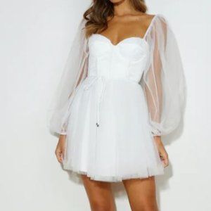 Mini Tulle White Dress